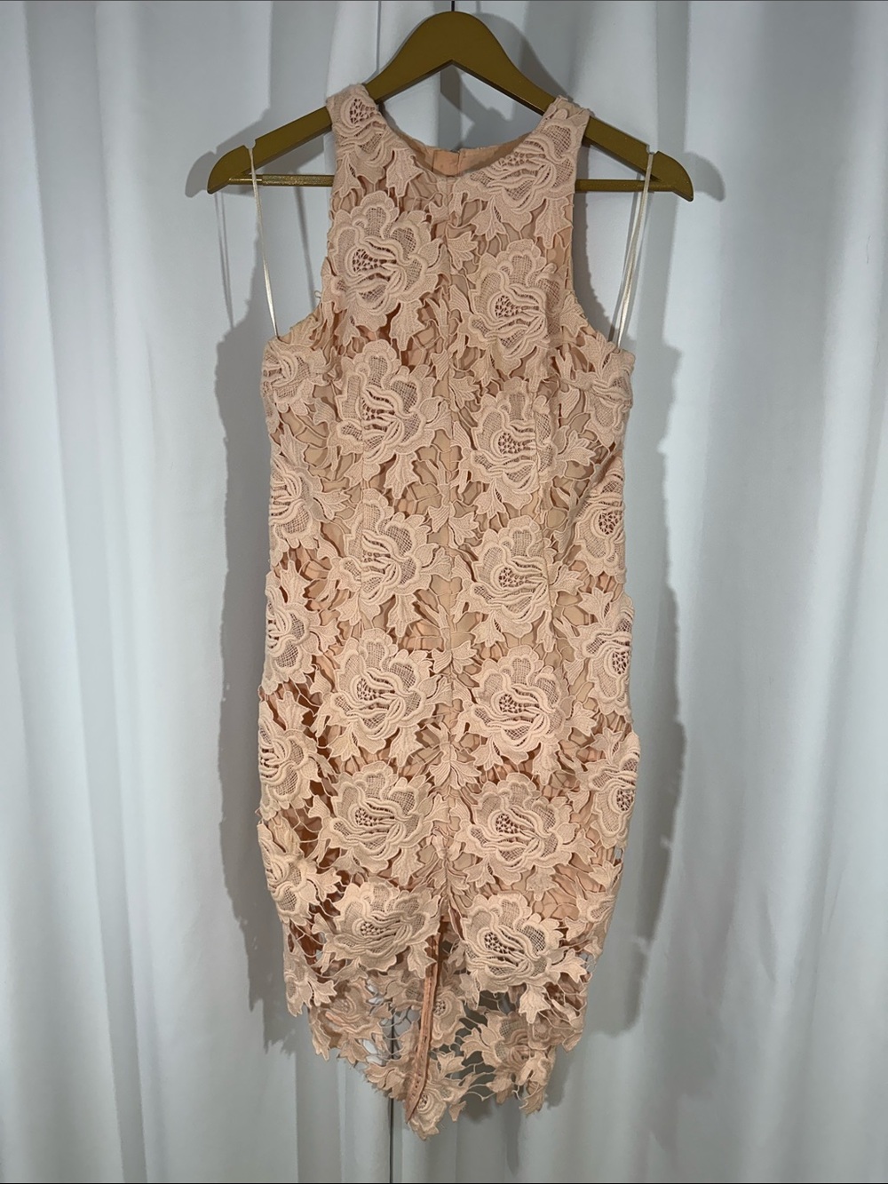 Keepsake Revolve Exclusive Blush Lace Dress Size M Floral Lace Cocktail Party